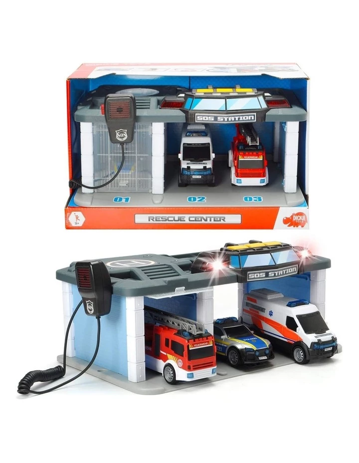 Dickie Toys Rescue Center with Lights and Sound Playset 1 Dickie Toys Rescue Center with Lights and Sound Playset