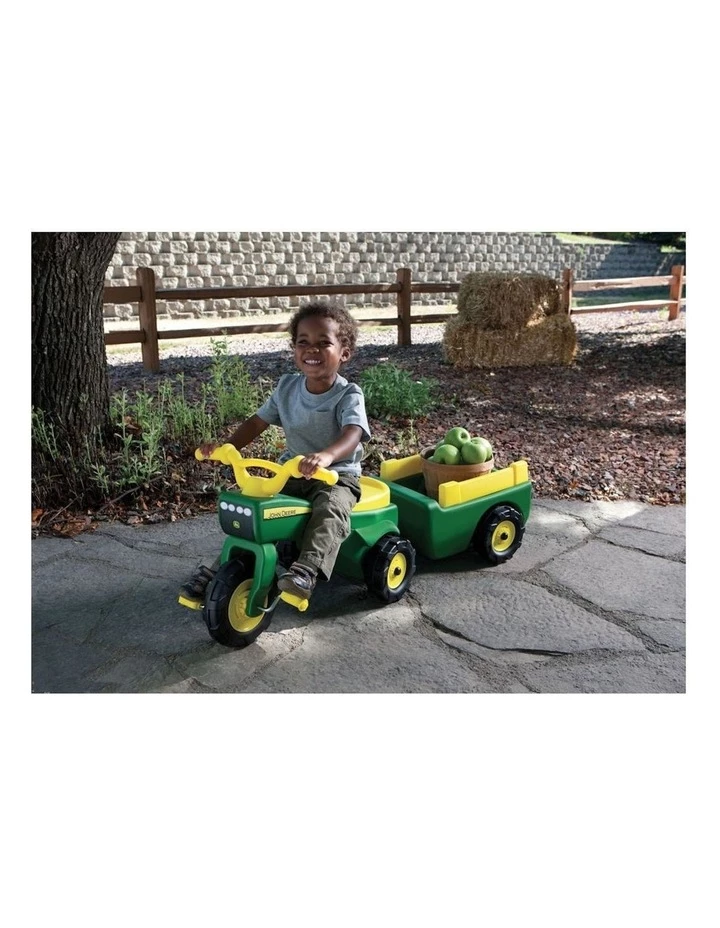 John Deere Ride On Pedal Trike Tractor & Pull Wagon Kids Children Toy Tricycle 3 John Deere Ride On Pedal Trike Tractor & Pull Wagon Kids Children Toy Tricycle - Image 3