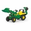 John Deere Ride-On Tractor Toy with Loader & Excavator