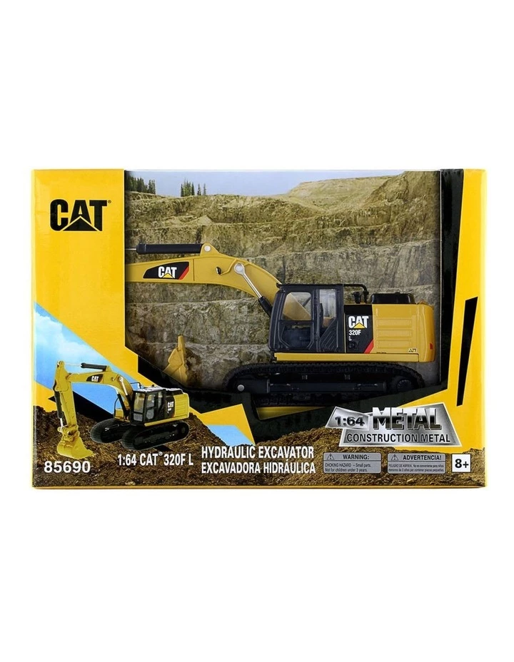 CAT 1:64 Diecast 320F L Hydraulic Excavator Kids Children Vehicle Toy Yellow 2 CAT 1:64 Diecast 320F L Hydraulic Excavator Kids Children Vehicle Toy Yellow - Image 2