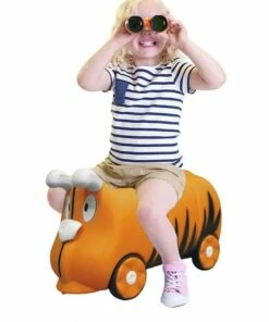 Lenoxx Kids/Children 18L Travel Luggage Trolley Ride On Wheel Suitcase Orange