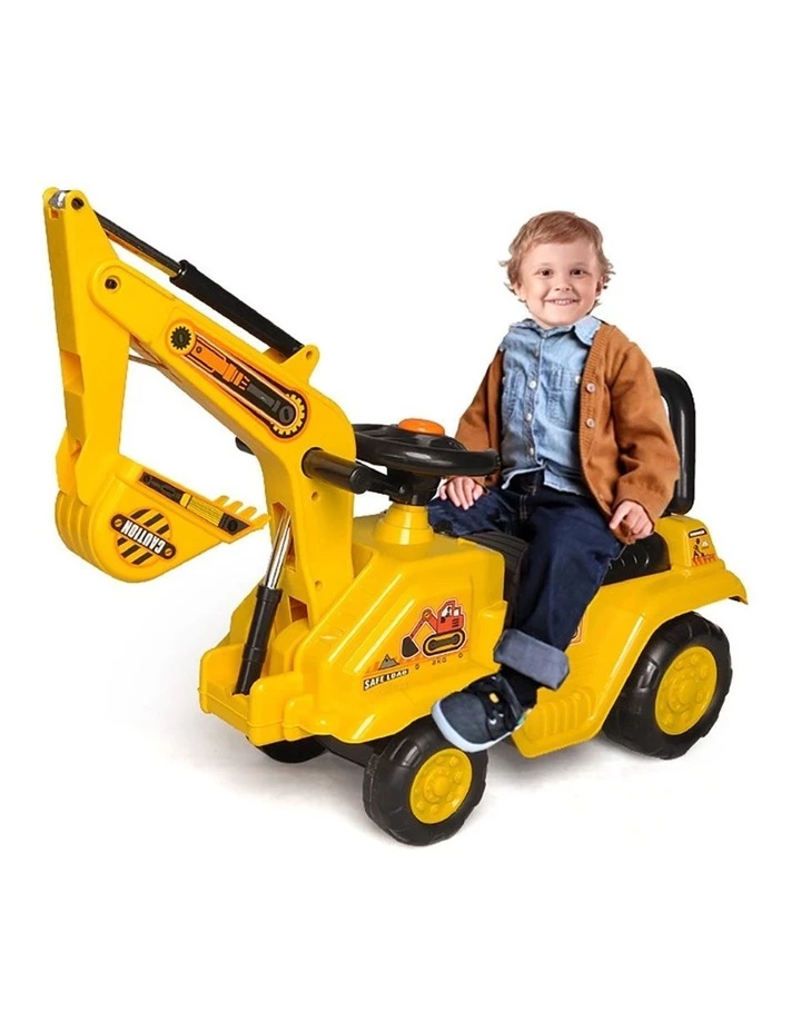 Lenoxx Ride On Excavator Kids/Children Outdoor Tractor Push/Kick Toy w/Lever 3y 1 Lenoxx Ride On Excavator Kids/Children Outdoor Tractor Push/Kick Toy w/Lever 3y