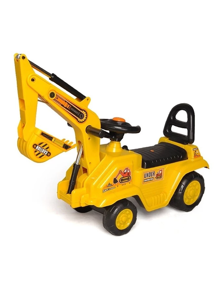 Lenoxx Ride On Excavator Kids/Children Outdoor Tractor Push/Kick Toy w/Lever 3y 2 Lenoxx Ride On Excavator Kids/Children Outdoor Tractor Push/Kick Toy w/Lever 3y - Image 2