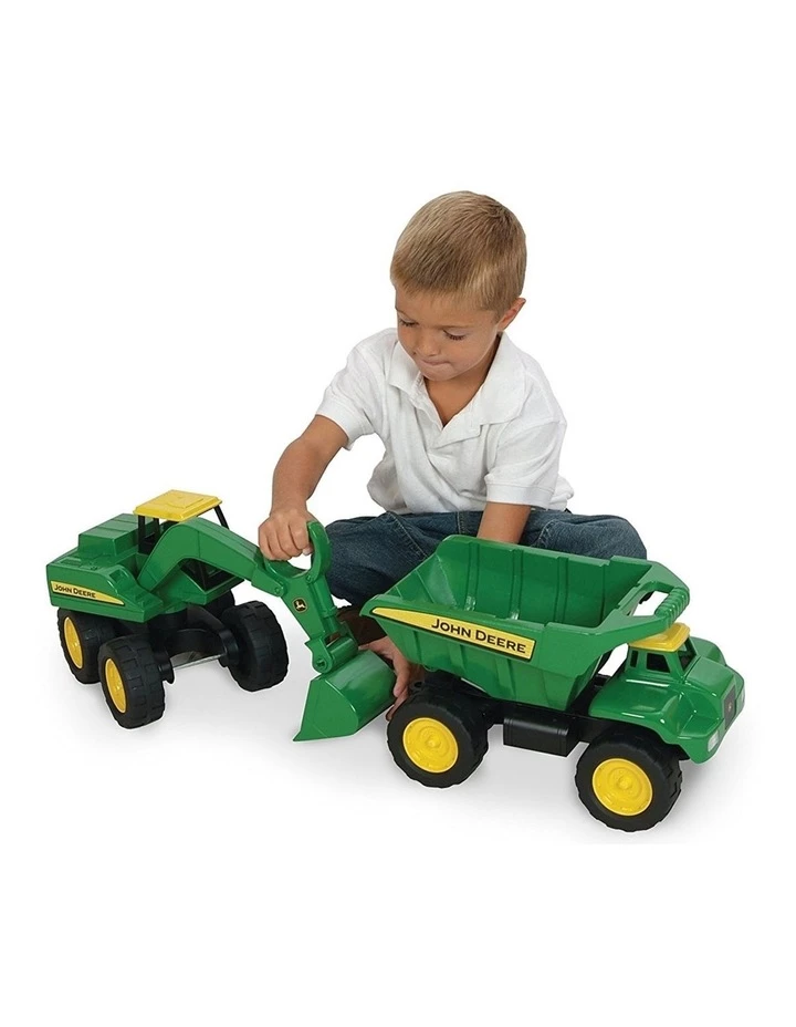 John Deere 38cm Big Scoop Farm Dump Truck & Excavator Vehicle/Sand Toys Set 3+ 2 John Deere 38cm Big Scoop Farm Dump Truck & Excavator Vehicle/Sand Toys Set 3+ - Image 2