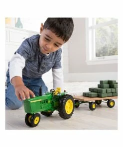 John Deere 40pc Big Farm 53cm 1:16 Tractor Toy w/Wagon/Bales Kids Light Sound -Vehicles & Remote Control Toys Online Shop 839339380 3 720x928