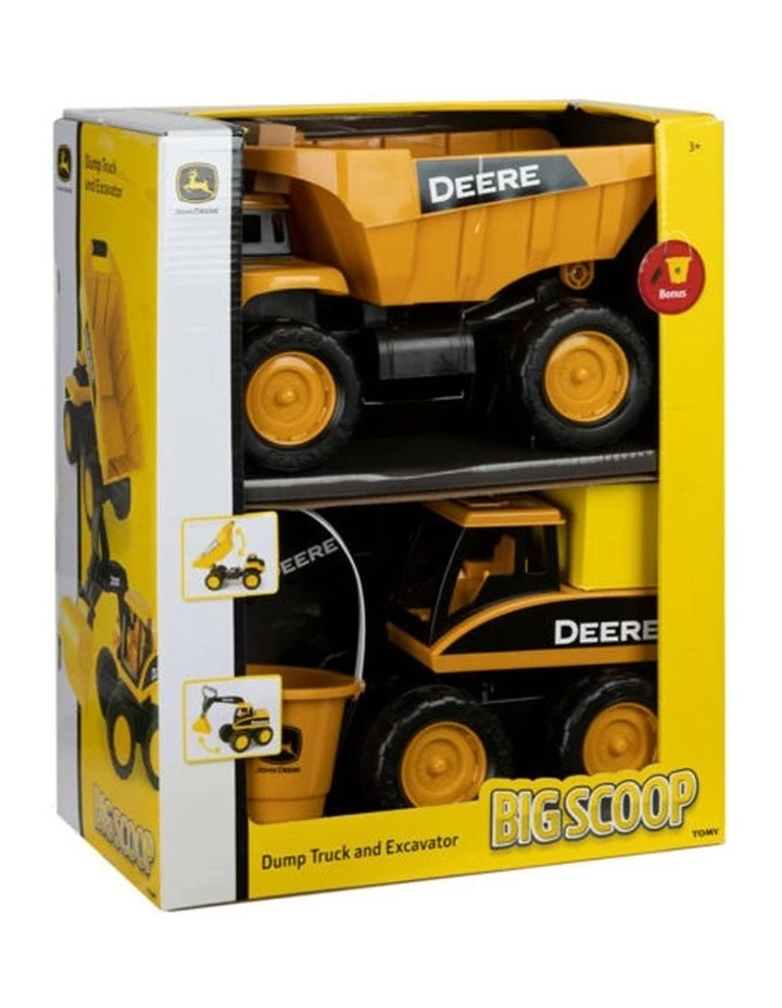 John Deere 38cm Big Scoop Sandpit Construction Dump Truck/Excavator Sand Toy Set 1 John Deere 38cm Big Scoop Sandpit Construction Dump Truck/Excavator Sand Toy Set