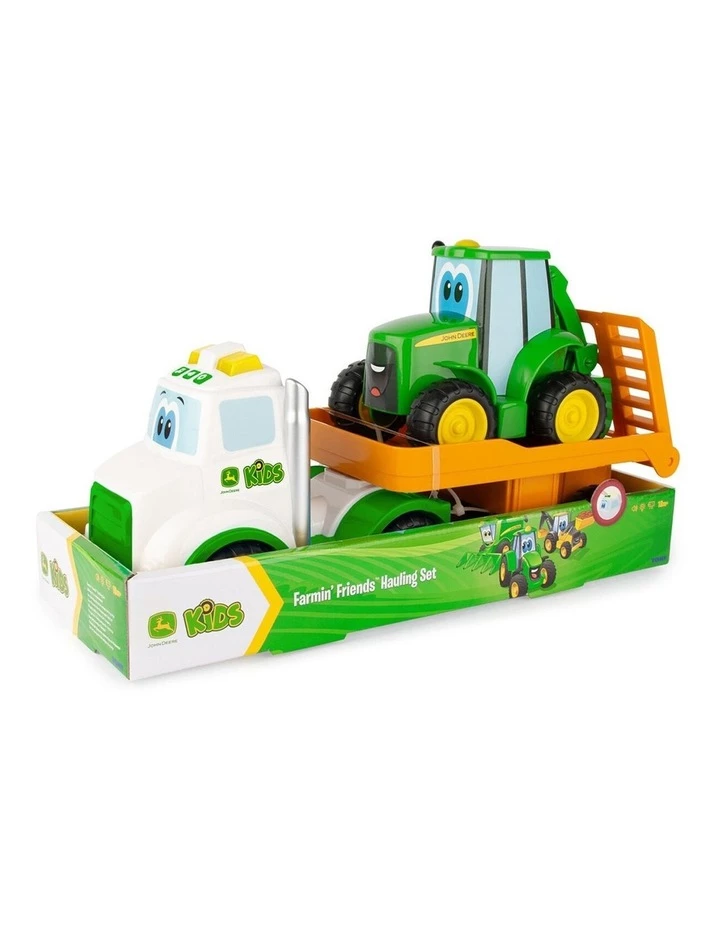 John Deere Farmin' Friends Hauling Set Truck/Tractor Kids Light/Sound Toy 18m+ 2 John Deere Farmin' Friends Hauling Set Truck/Tractor Kids Light/Sound Toy 18m+ - Image 2