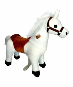 Bounce Buddies KidsGro Kids Ride On Push Toy w/Wheels White Horse Rider 3y+