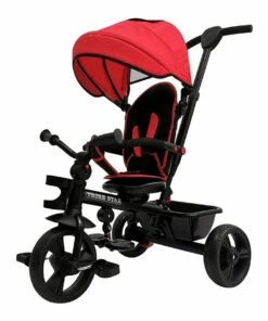 Trike Star Tricycle Push Ride On Toy Toddler w/Parental Handle/Basket Red 18months
