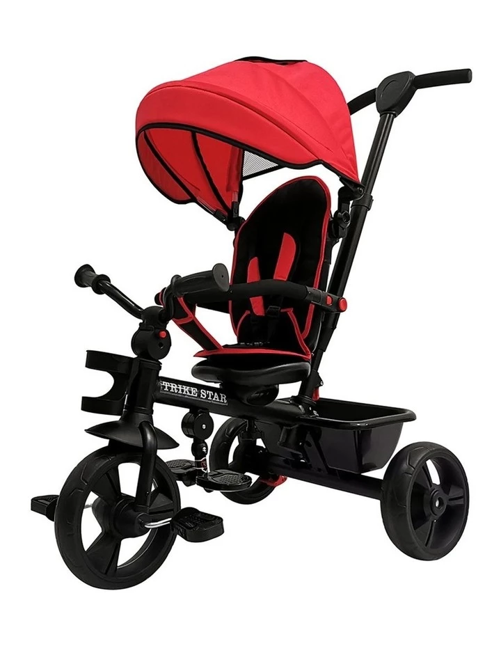 Trike Star Tricycle Push Ride On Toy Toddler w/Parental Handle/Basket Red 18months 1 Trike Star Tricycle Push Ride On Toy Toddler w/Parental Handle/Basket Red 18months