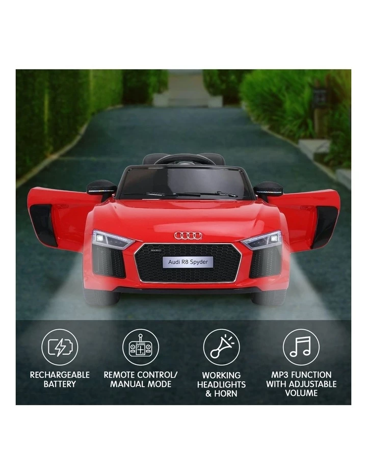 Klika R8 Spyder Audi Kids Electric Ride On Car Red 6 Klika R8 Spyder Audi Kids Electric Ride On Car Red - Image 6