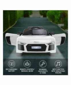 Klika R8 Spyder Audi Kids Electric Ride On Car White -Vehicles & Remote Control Toys Online Shop 869501620 6 720x928