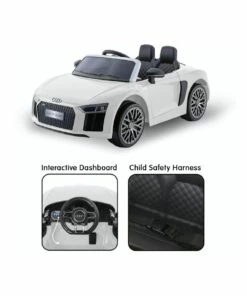Klika R8 Spyder Audi Kids Electric Ride On Car White -Vehicles & Remote Control Toys Online Shop 869501620 7 720x928
