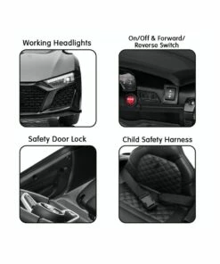 Klika Audi Sport Licensed Kids Electric Ride On Car Remote Control In Black -Vehicles & Remote Control Toys Online Shop 869501800 7 720x928