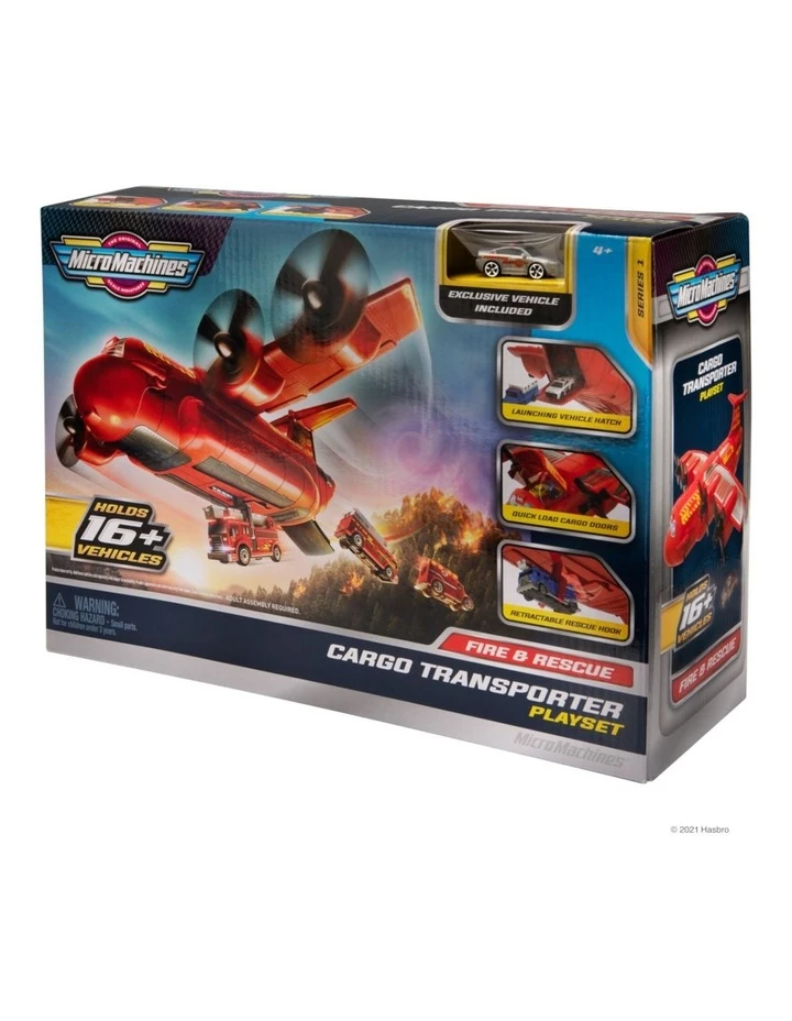 Micro Machines Fire Rescue Cargo Carrier Transporter 1 Micro Machines Fire Rescue Cargo Carrier Transporter